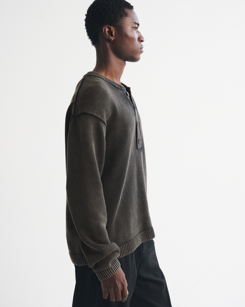 100% Cotton Sweater Henley - thumbnail 9