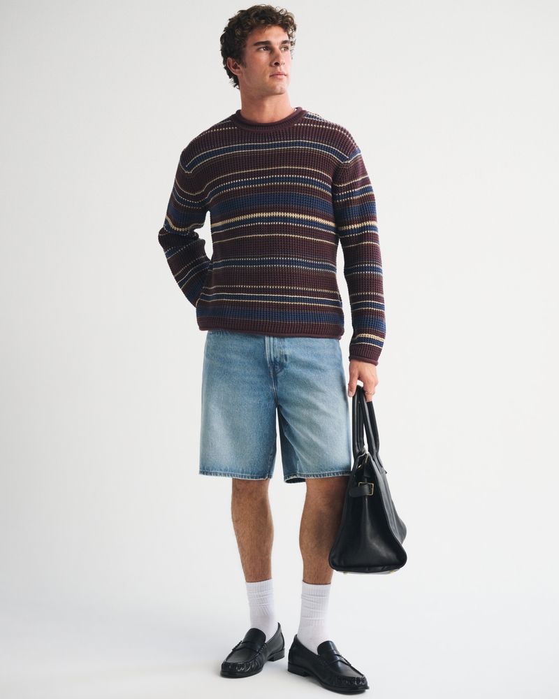 100% Cotton Textural Rollneck Crew Sweater - thumbnail 7
