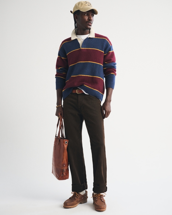 Rugby Sweater Polo, Navy Stripe view 2