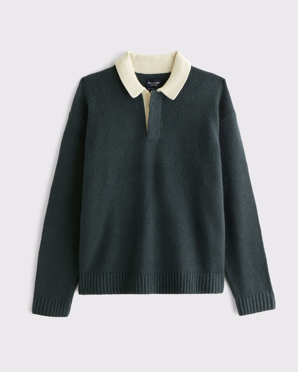 Rugby Sweater Polo, Dark Spruce view 1