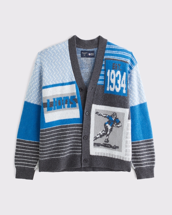 Detroit Lions Patchwork Cardigan