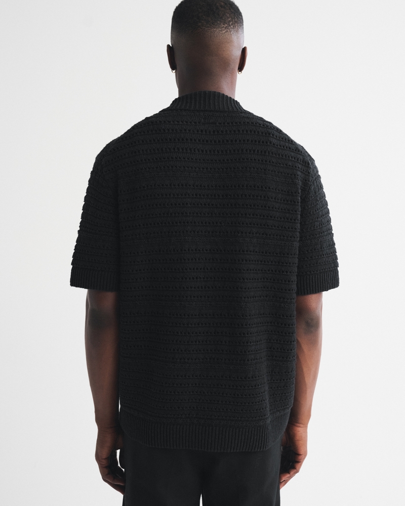 100% Cotton Crochet-Style Button-Up Shirt - thumbnail 5