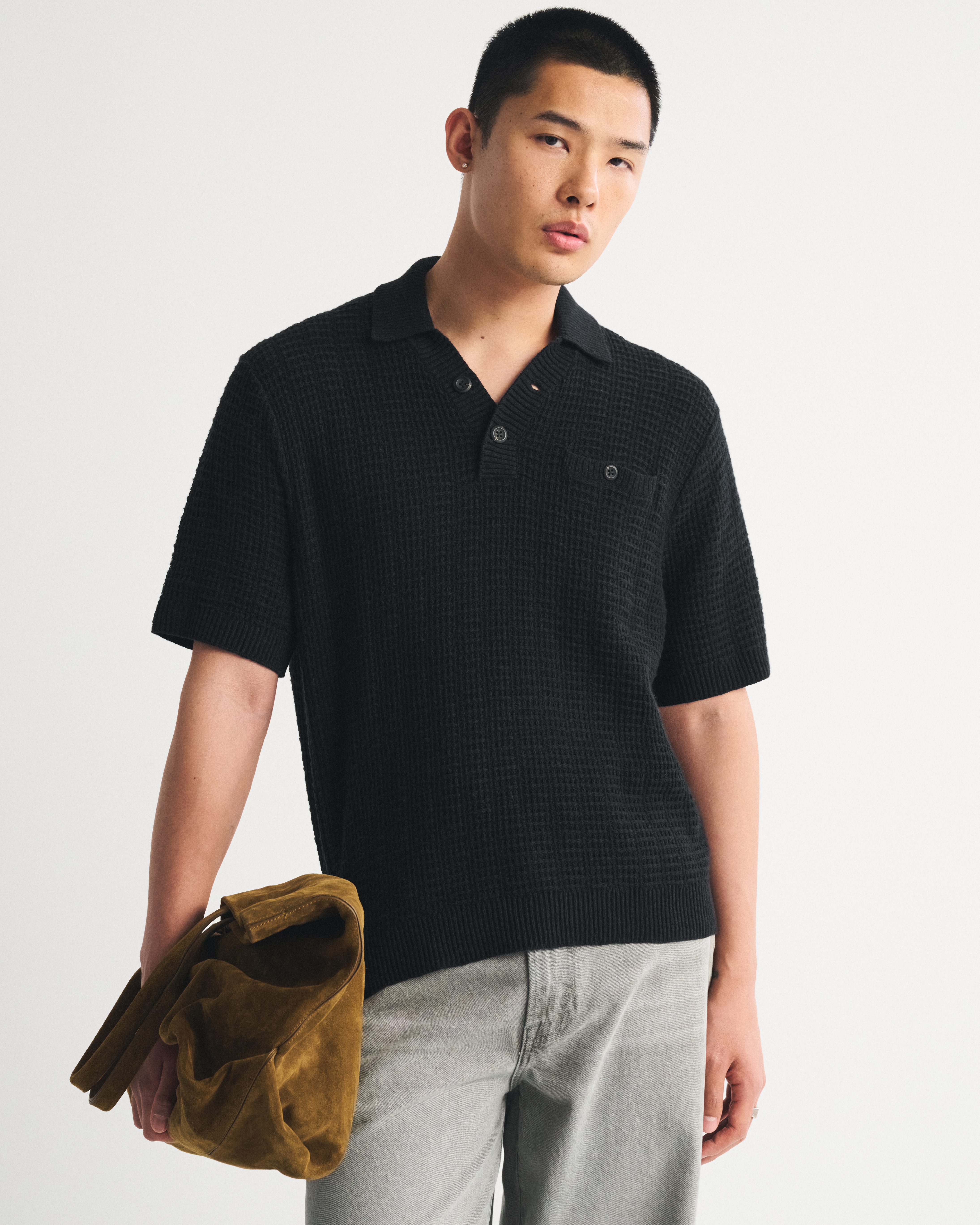 Мужские свитеры Abercrombie & Fitch 100% Cotton 2-Button Sweater Polo — фото 2