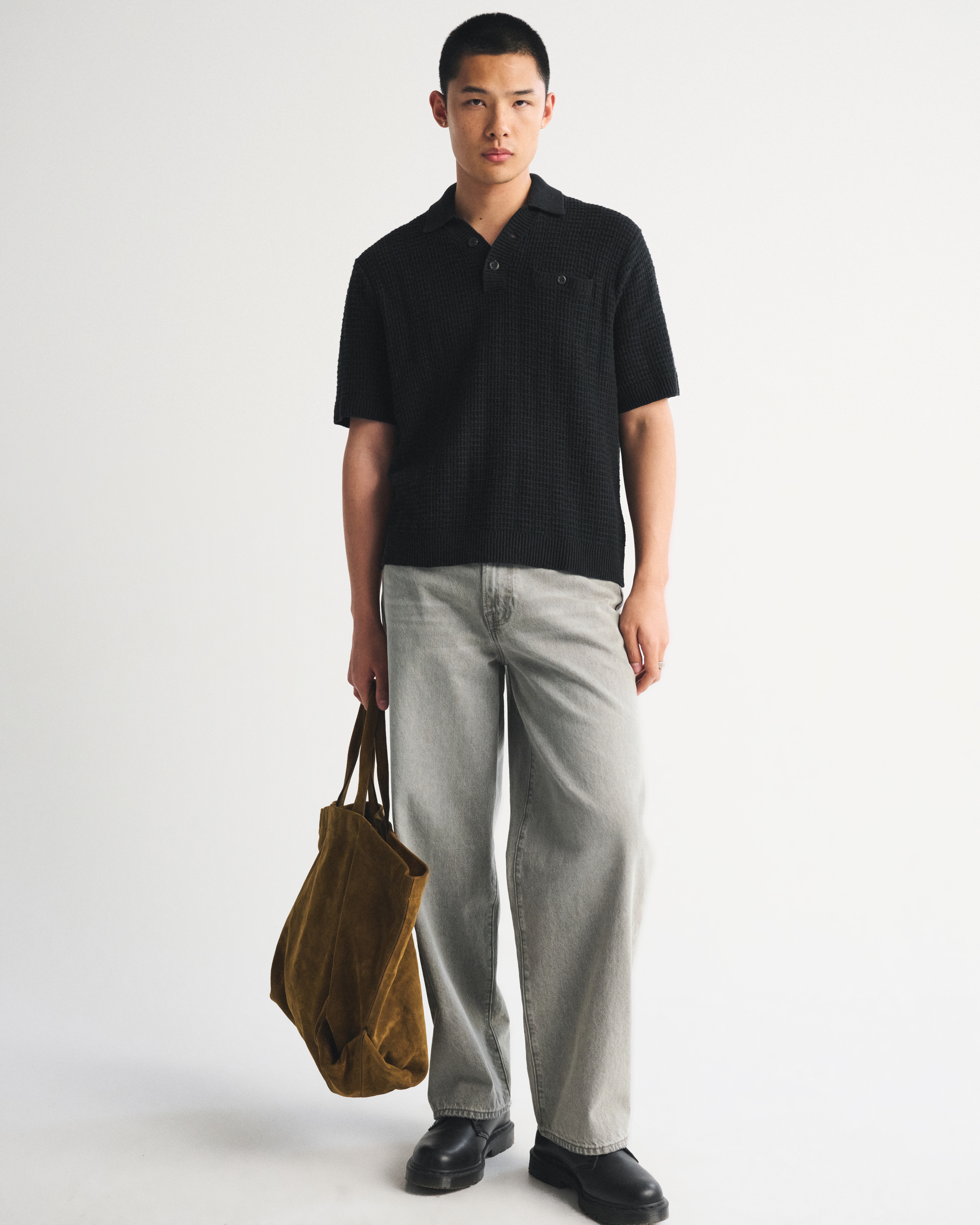 Мужские свитеры Abercrombie & Fitch 100% Cotton 2-Button Sweater Polo — фото 3