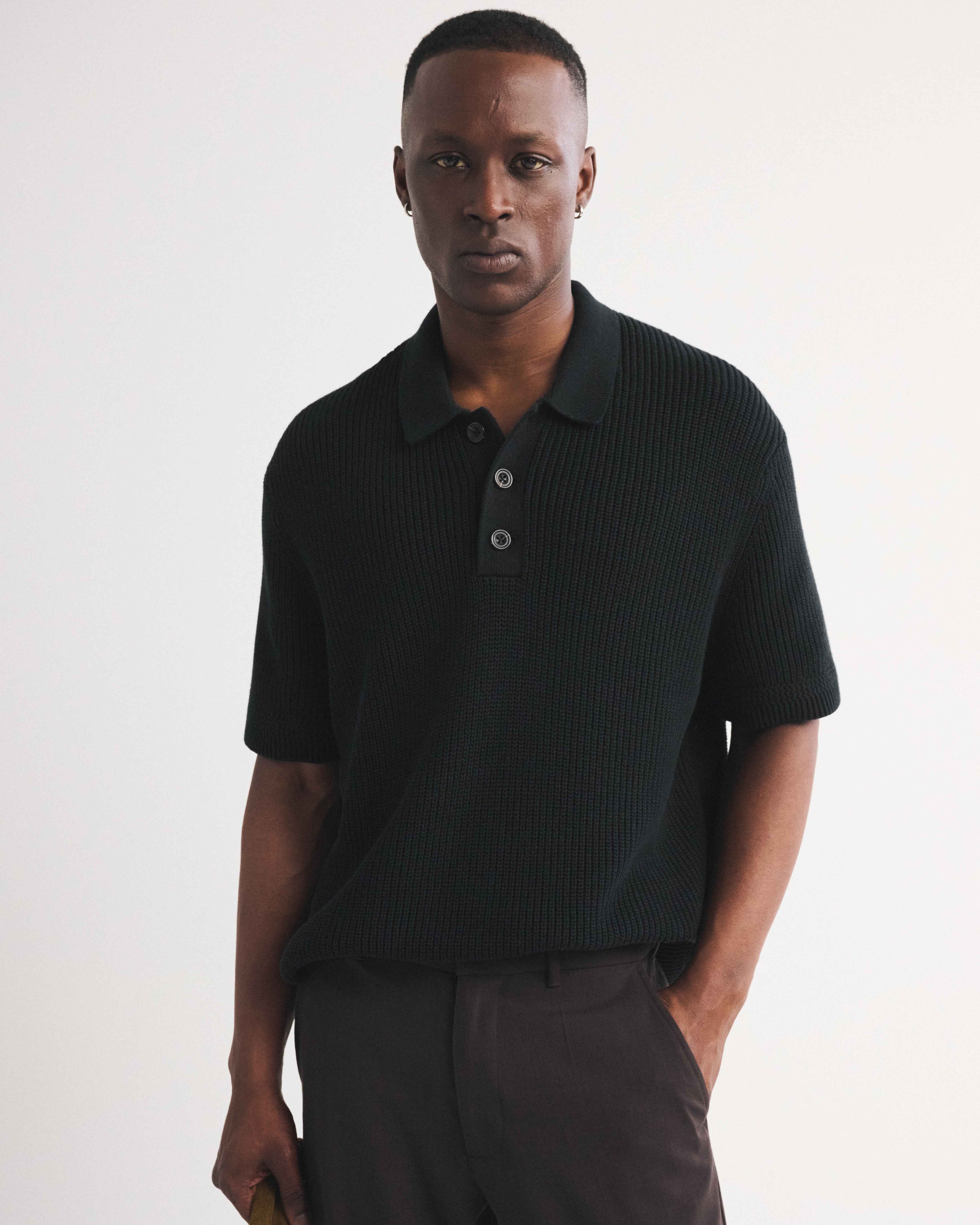 Мужские свитеры Abercrombie & Fitch 100% Cotton 3-Button Sweater Polo — фото 2