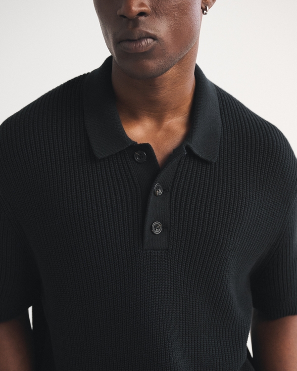100% Cotton 3-Button Sweater Polo