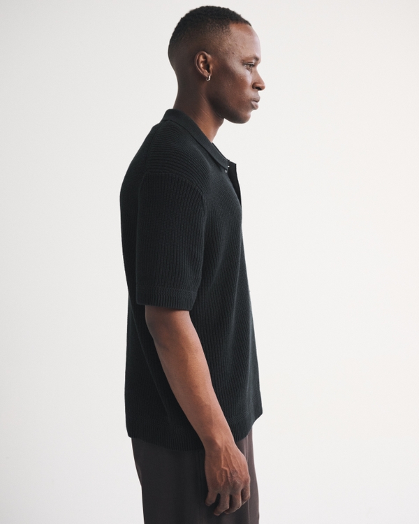 100% Cotton 3-Button Sweater Polo
