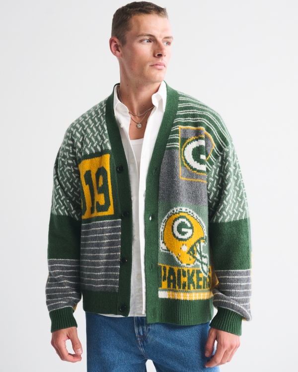Green Bay Packers Patchwork Cardigan