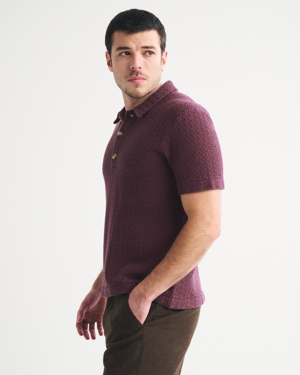 100% Cotton 3-Button Sweater Polo