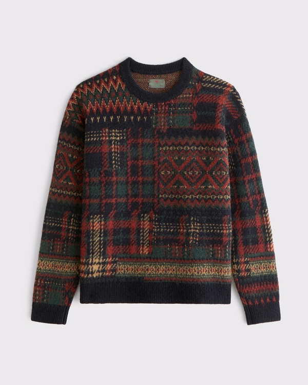 Patchwork Crew Sweater