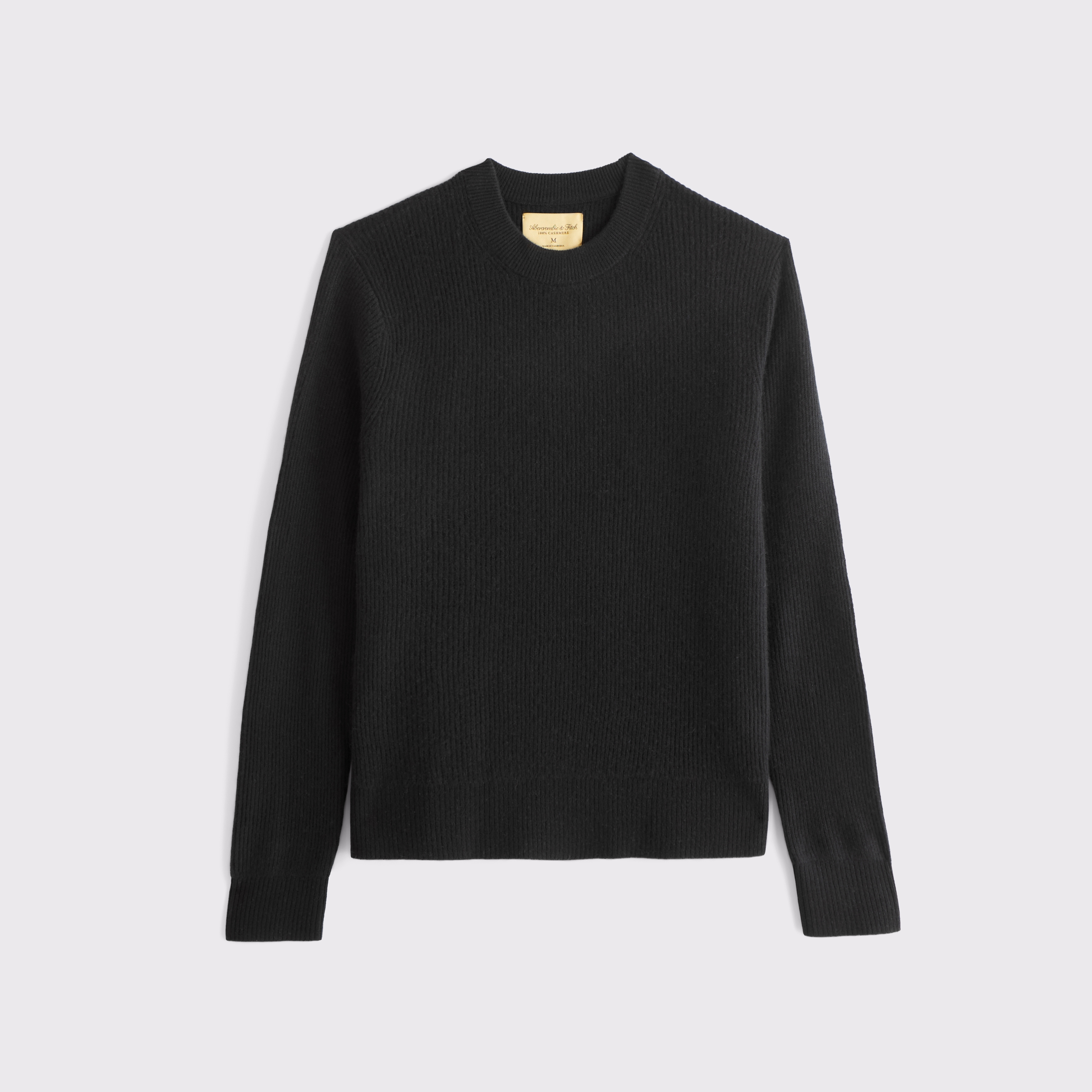Мужской свитер Abercrombie & Fitch 100% Cashmere Crew, цвет: Чёрный — фото 1