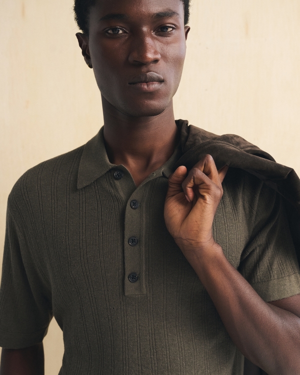 4-Button Sweater Polo