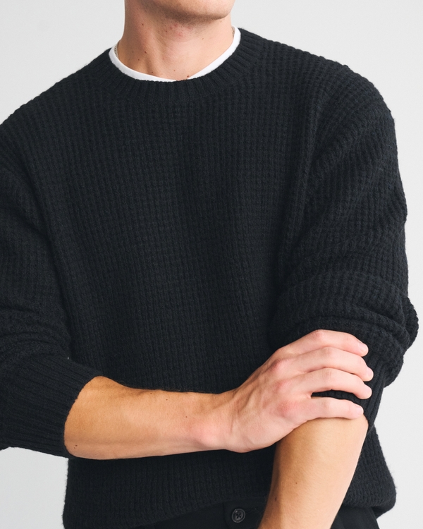 A&F Essential Crew Sweater, Black view 2