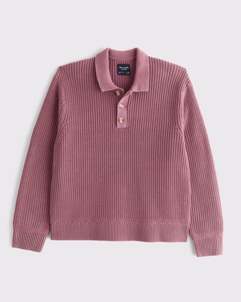 3-Button Collared Sweater from Abercrombie & Fitch - $56