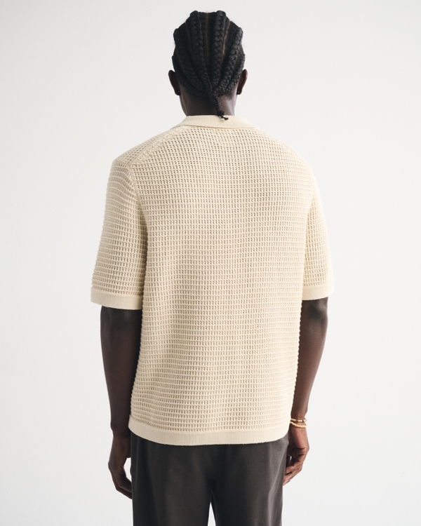 Men's 100% Cotton Zip Sweater Polo | Men's Tops | Abercrombie.com