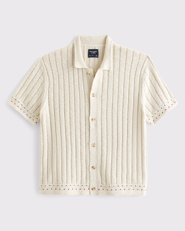 100% Cotton Button-Through Sweater Polo