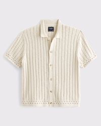 100% Cotton Button-Through Sweater Polo