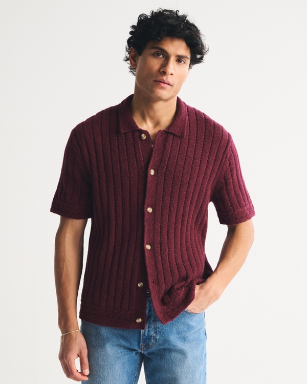 100% Cotton Button-Through Sweater Polo