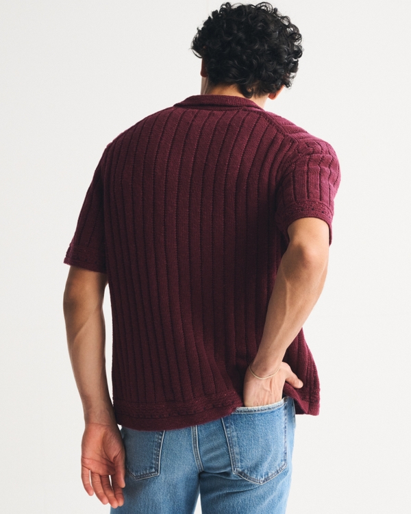100% Cotton Button-Through Sweater Polo