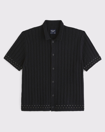 100% Cotton Button-Through Sweater Polo