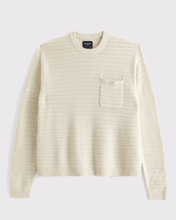 100% Cotton Pocket Crew Sweater from Abercrombie & Fitch - $49.99
