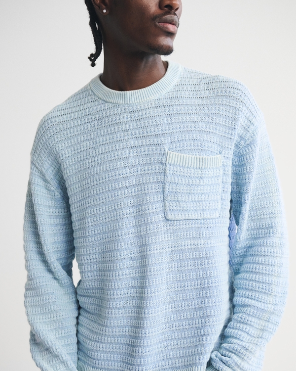 100% Cotton Pocket Crew Sweater