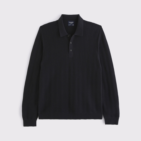 Мужские свитеры Abercrombie & Fitch 100% Pima Cotton Long-Sleeve Sweater Polo