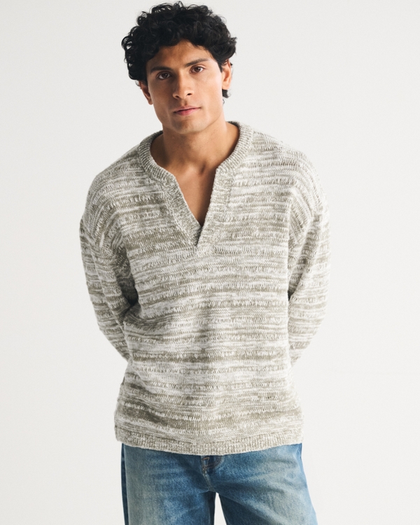 Notch-Neck Sweater