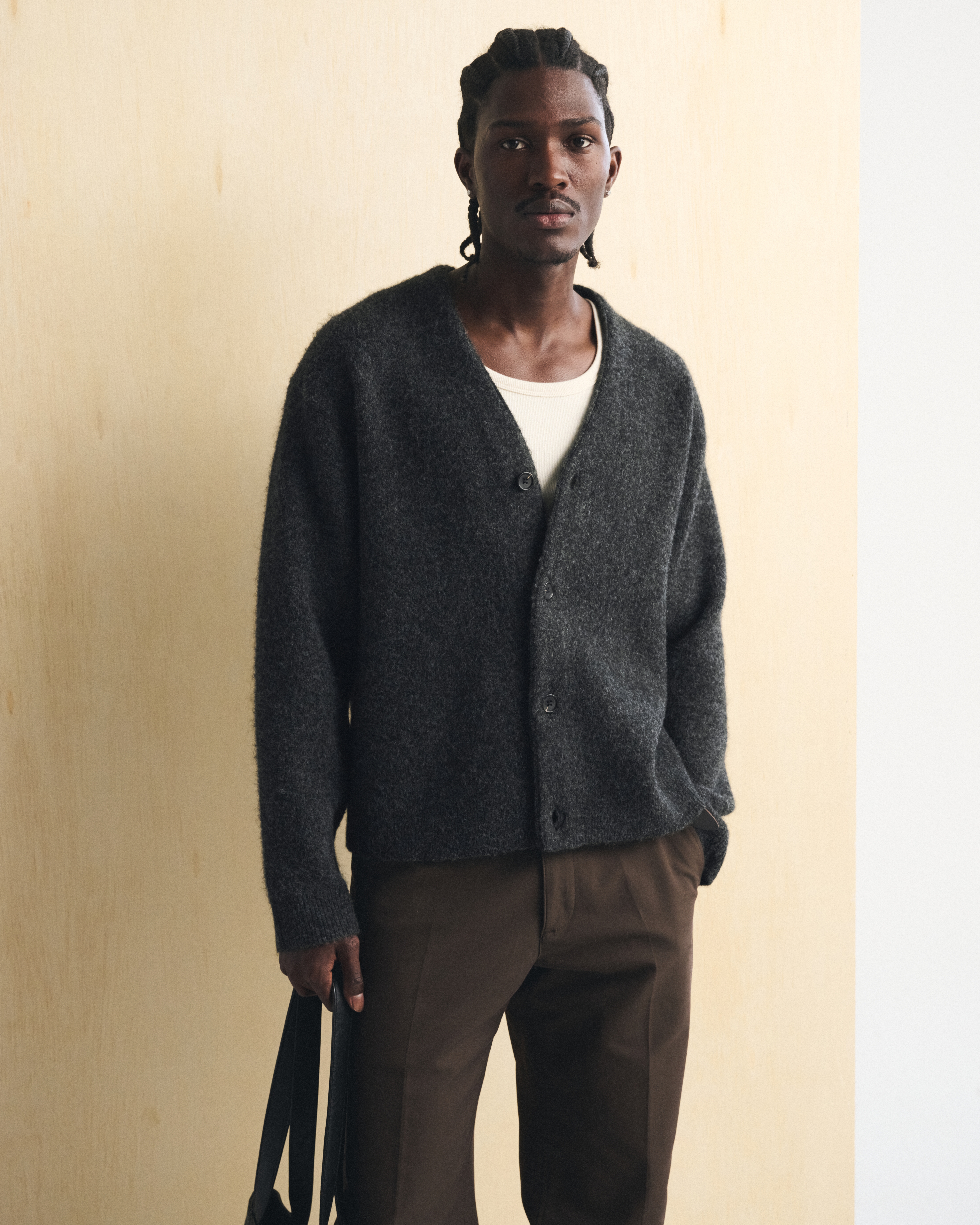 Fuzzy Texture Cardigan Sweater