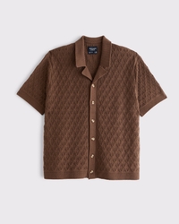 Button-Through Sweater Polo