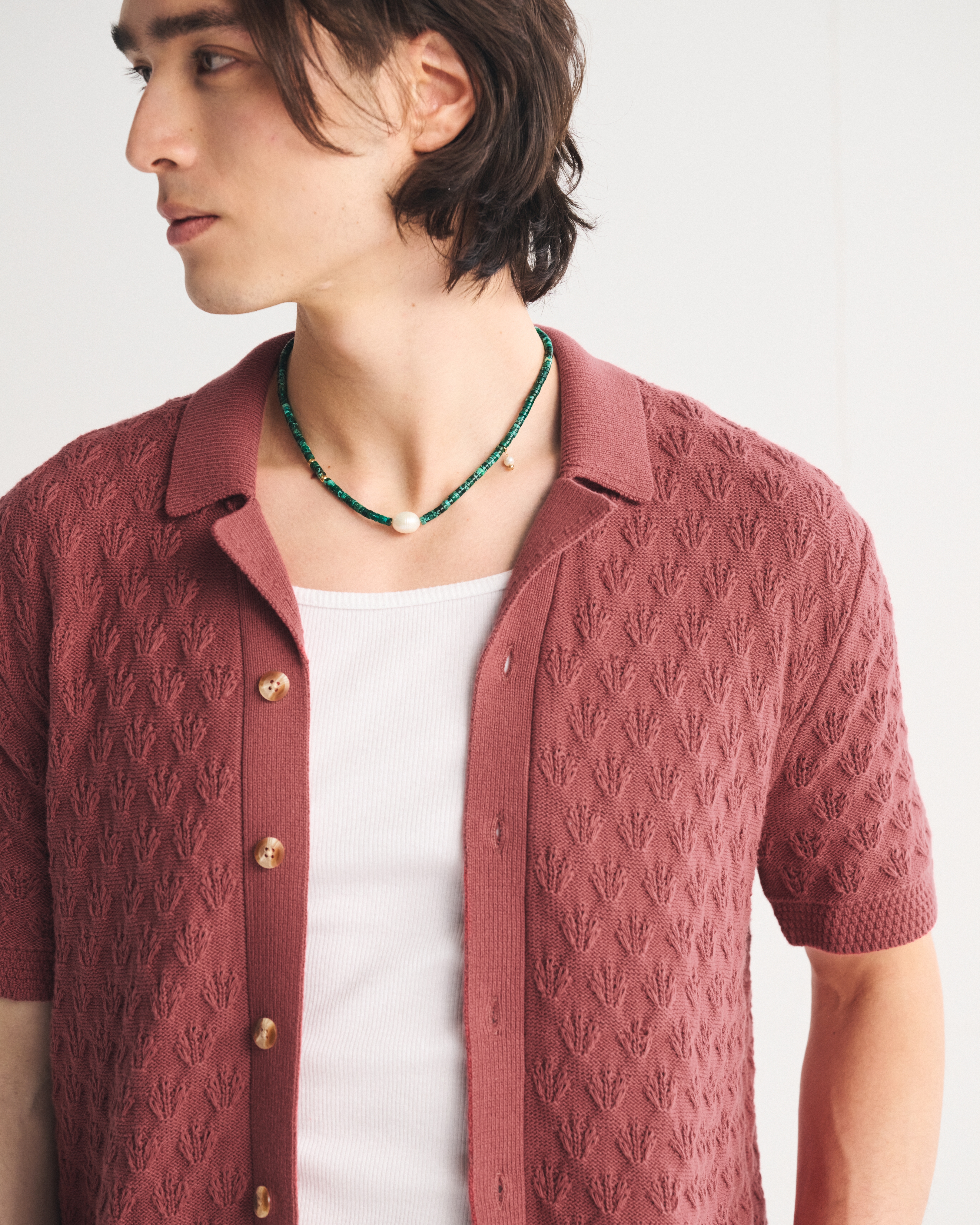 Мужские свитеры Abercrombie & Fitch Button-Through Sweater Polo — фото 2