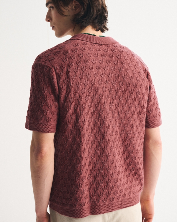 Button-Through Sweater Polo