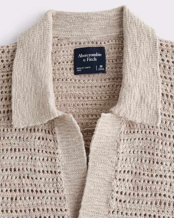 Boxy Johnny Collar Sweater Polo