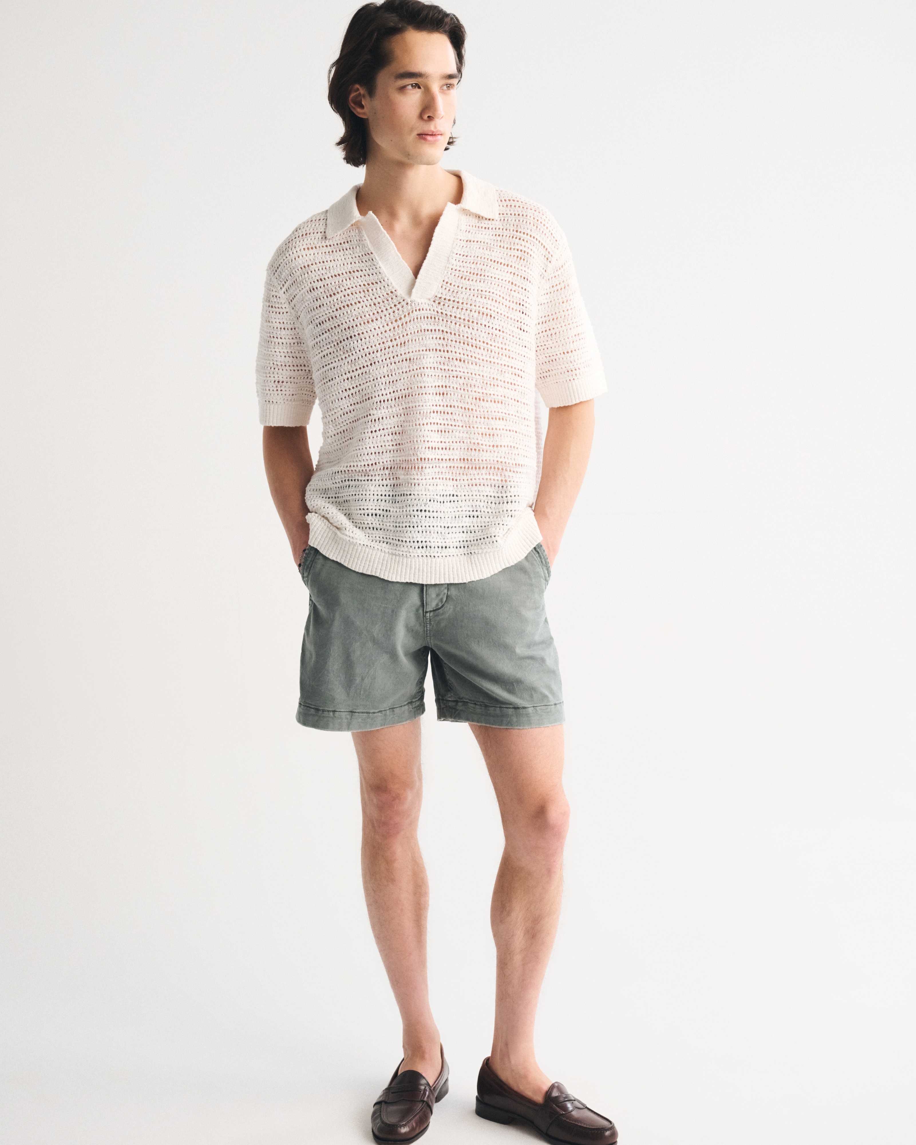 Мужские свитеры Abercrombie & Fitch Boxy Johnny Collar Sweater Polo — фото 3