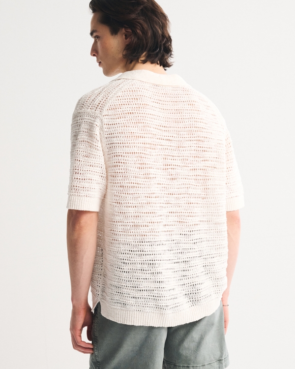 Boxy Johnny Collar Sweater Polo