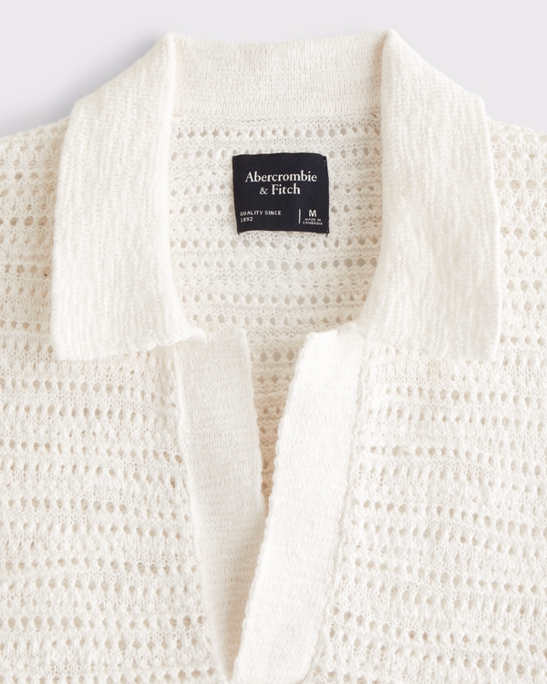 Boxy Johnny Collar Sweater Polo