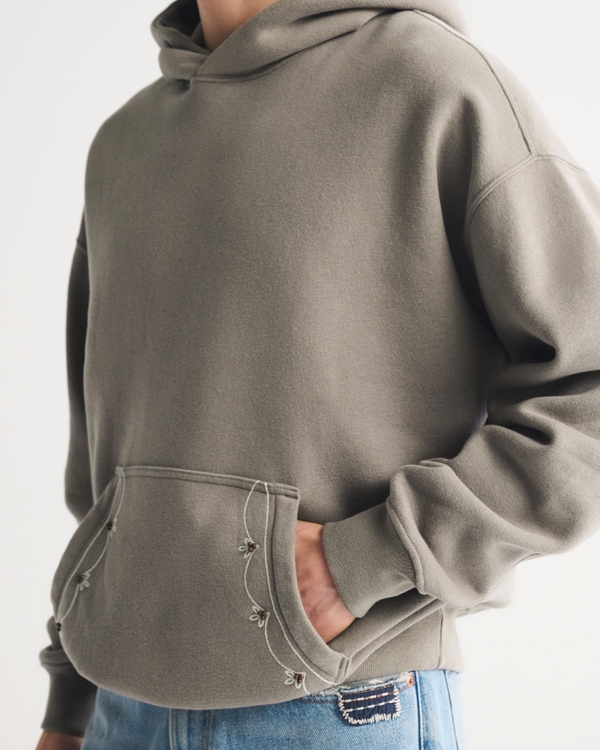 Essential Popover Embroidered Hoodie