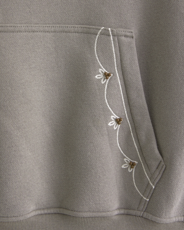Essential Popover Embroidered Hoodie