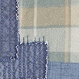 blue plaid patchwork embroidered