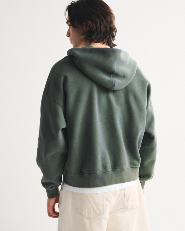 Essential Cropped Full-Zip Hoodie