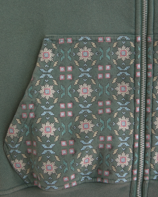 Essential Cropped Full-Zip Hoodie