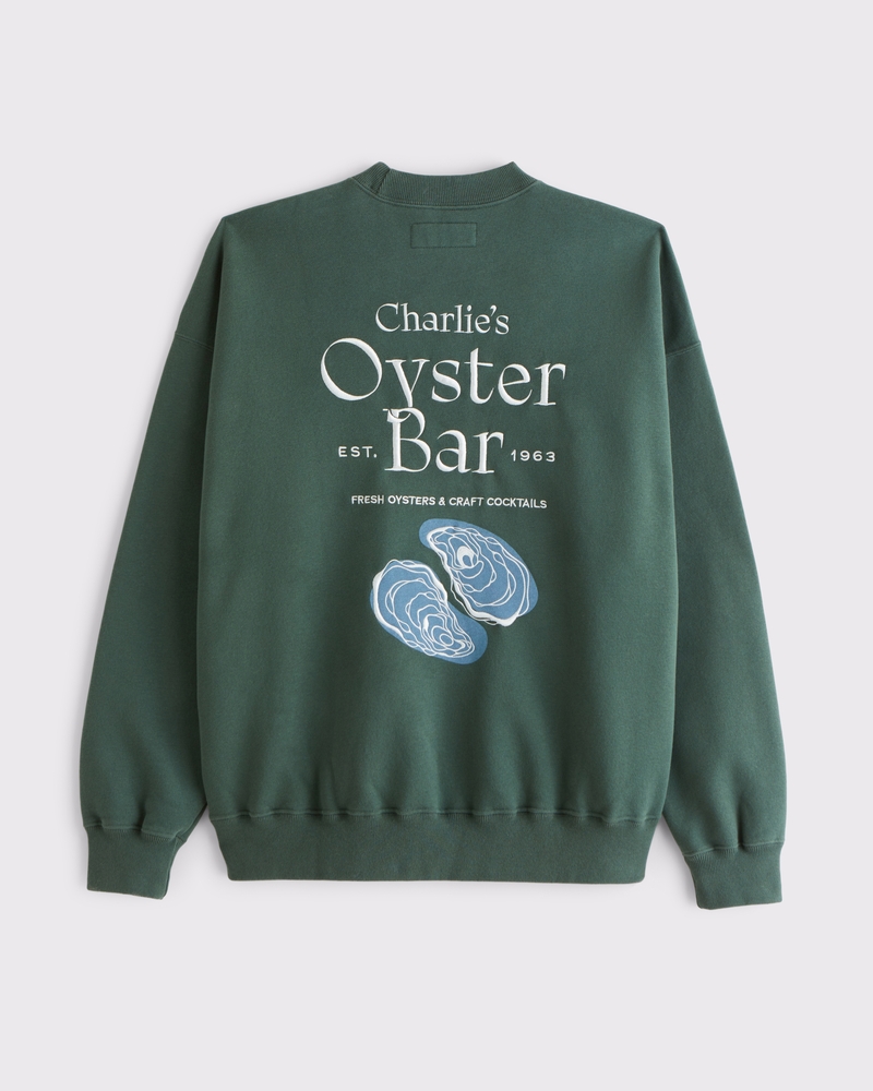 Men's Oyster Bar Graphic Crew Sweatshirt | Men's Clearance