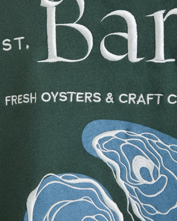 Oyster Bar Graphic Crew Sweatshirt