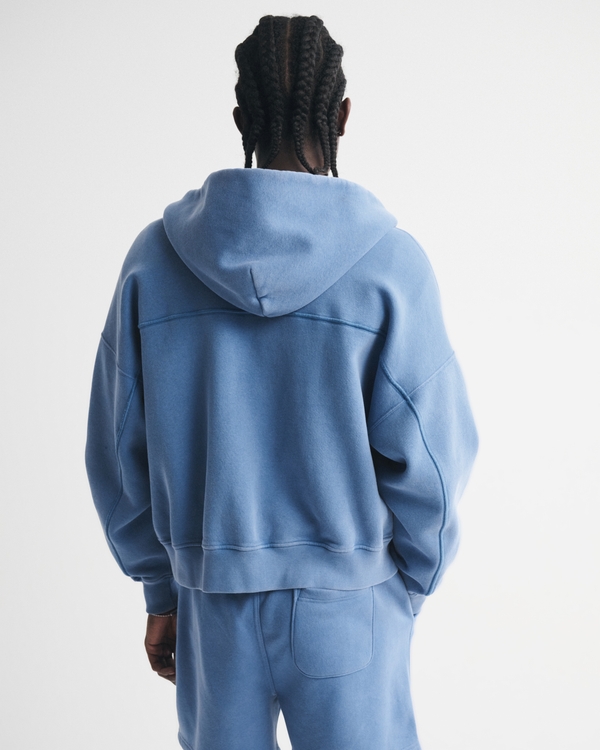 Essential Cropped Full-Zip Hoodie