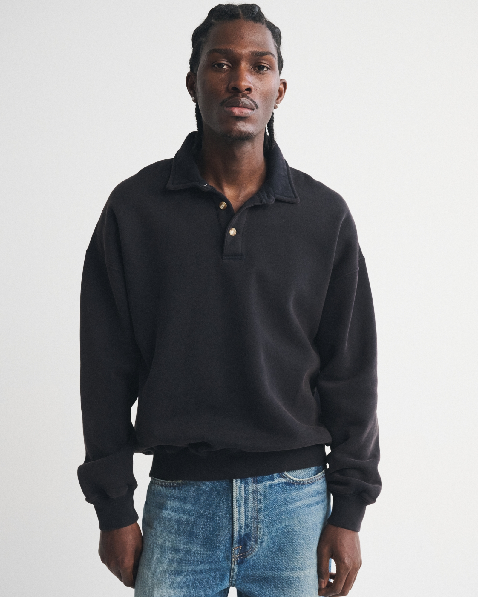 Abercrombie & Fitch Essential Polo Sweatshirt | MainPlace Mall