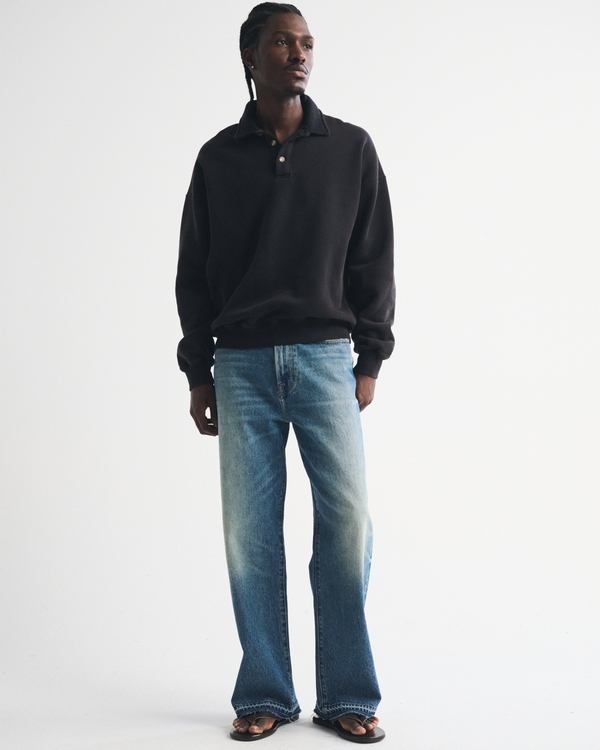 Essential Polo Sweatshirt, Black view 2