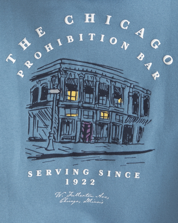 Chicago Bar Graphic Popover Hoodie