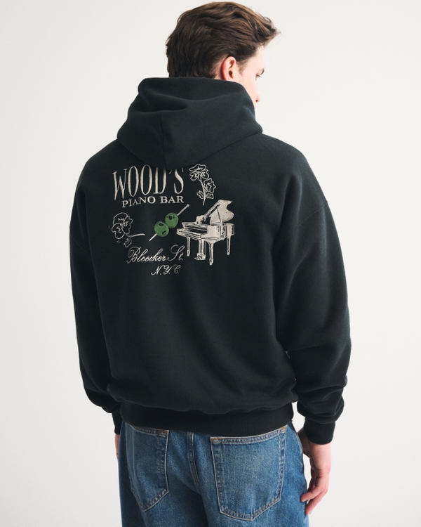 Piano Bar Graphic Popover Hoodie