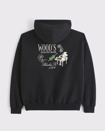 Piano Bar Graphic Popover Hoodie from Abercrombie & Fitch - $58.99