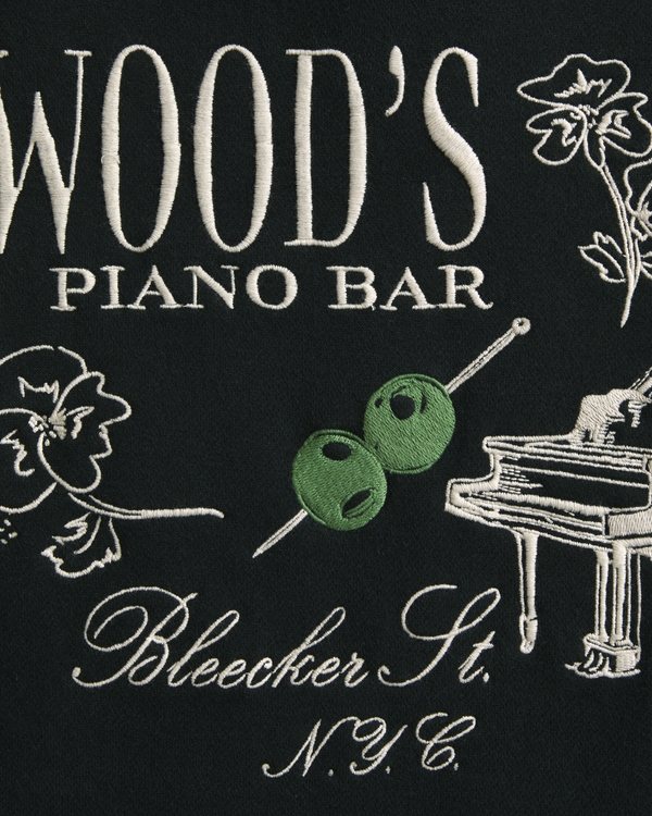 Piano Bar Graphic Popover Hoodie